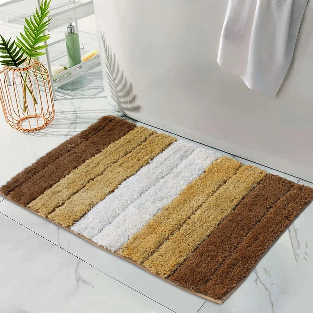 Luxury Home Bathmat Anti Skid Water Absorbent Machine Washable and Quick Dry Luxury Mats for Bathroom, Kitchen, Entranc...